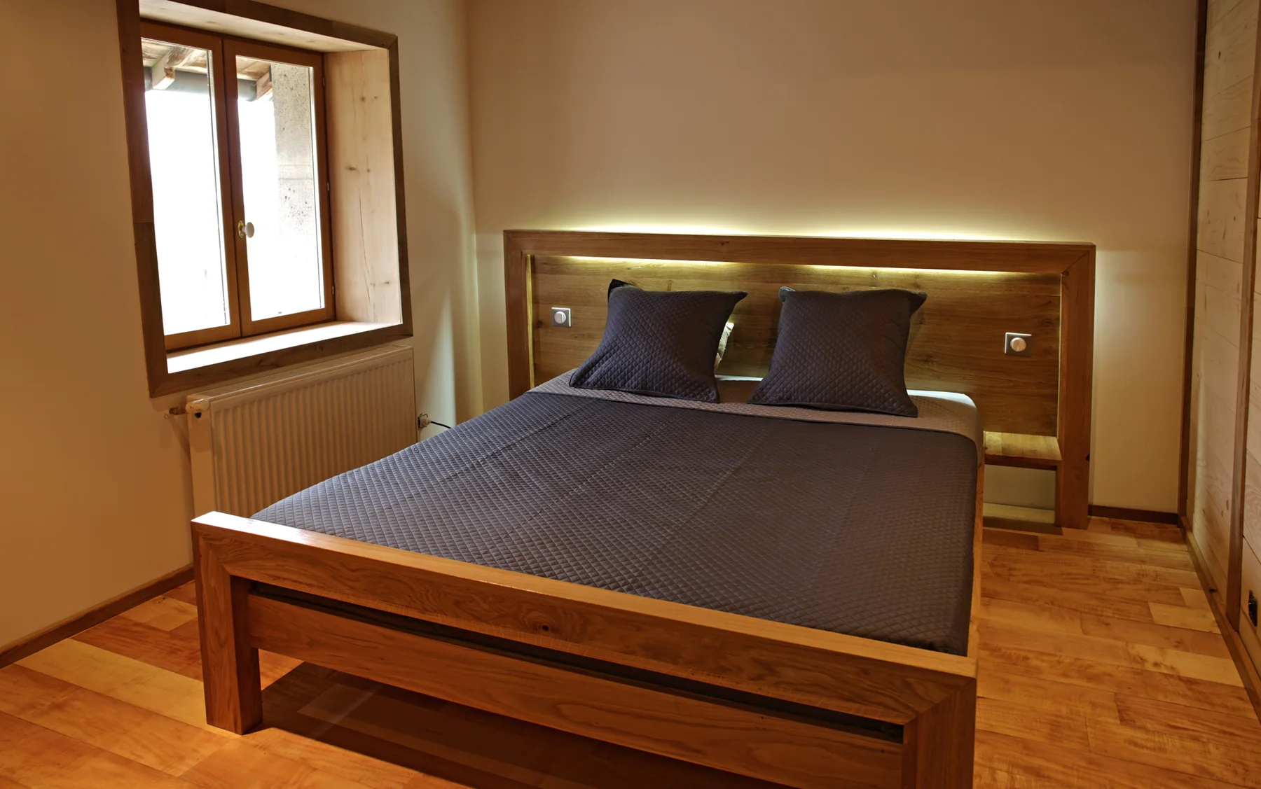 Chambre en bois du Ferme du Bois Joli