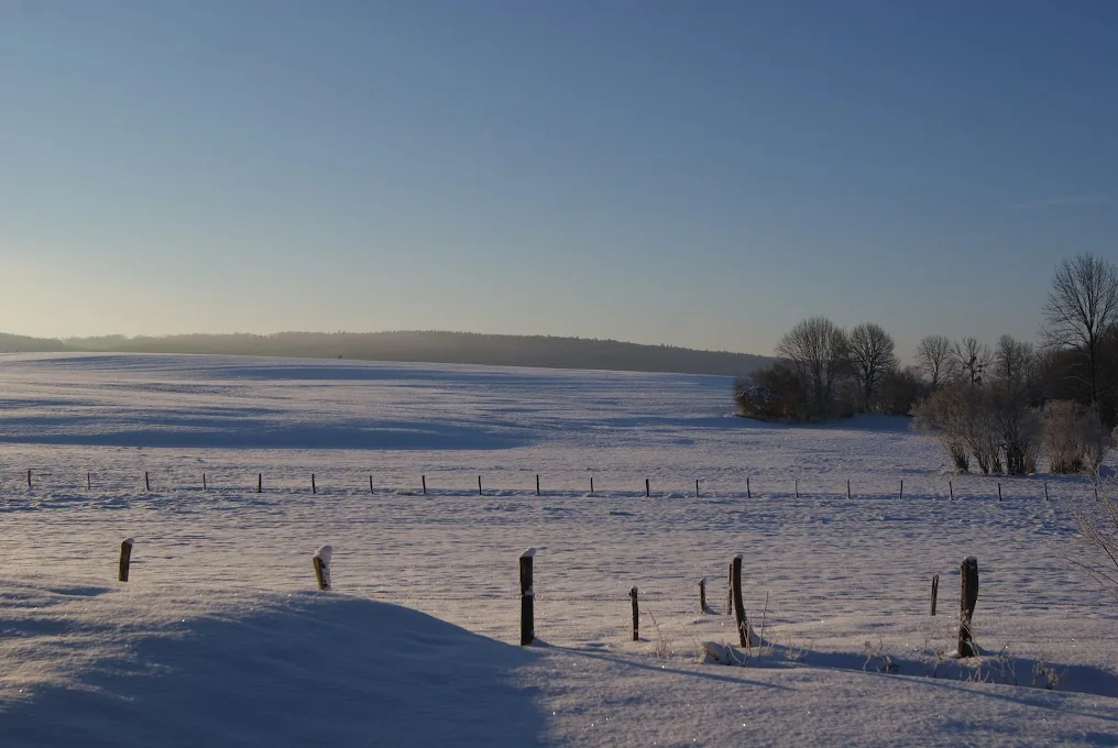 Der verschneite Jura rund um La Ferme du Bois Joli