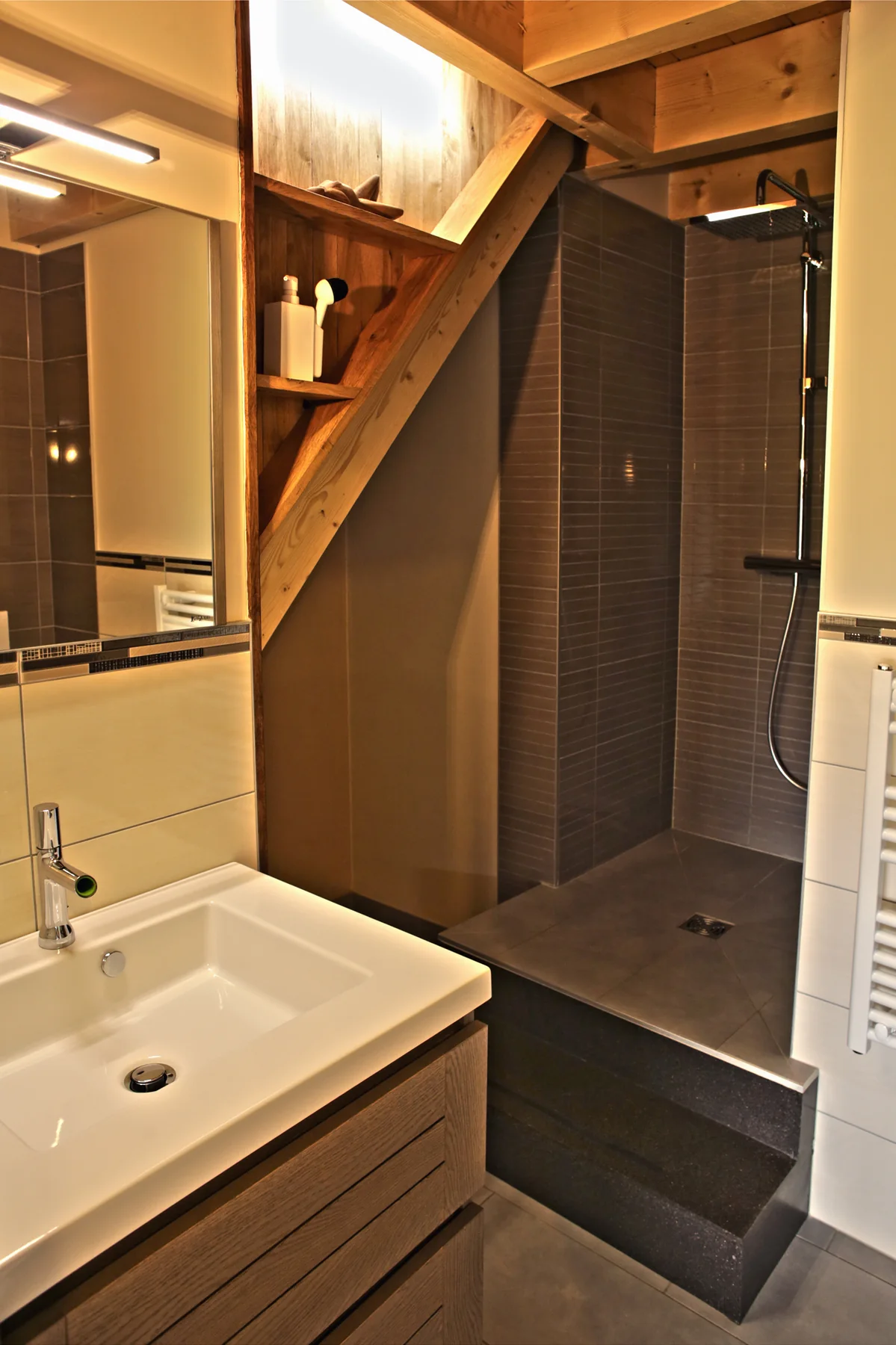Salle de bain de la suite Grand Saut à la Ferme du Bois Joli